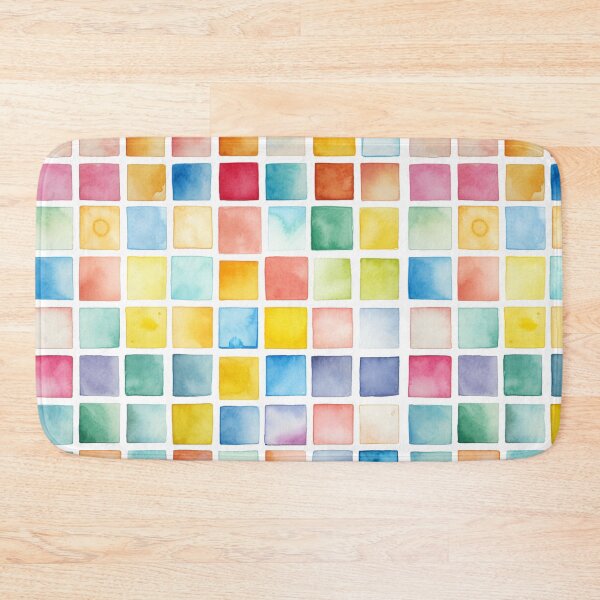 Item preview, Watercolor Squares Pattern designed and sold by MyMerryMary.