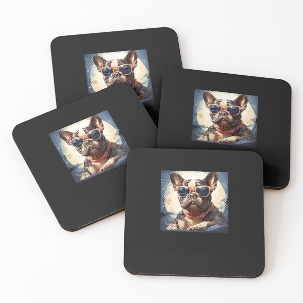 Item preview, French Bulldog Vehicle Patriot Retro designed and sold by CoralieSylva.