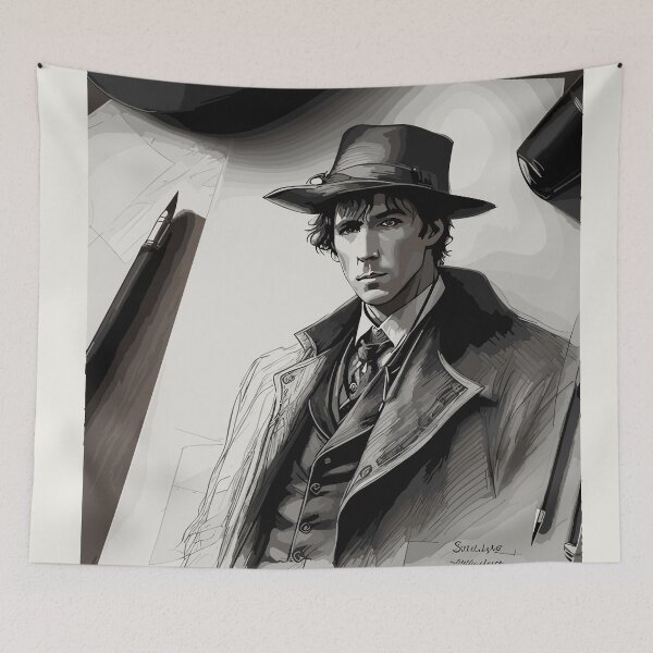Item preview, Pencil sketch, portrait of a man designed and sold by CatCoconut-Art.