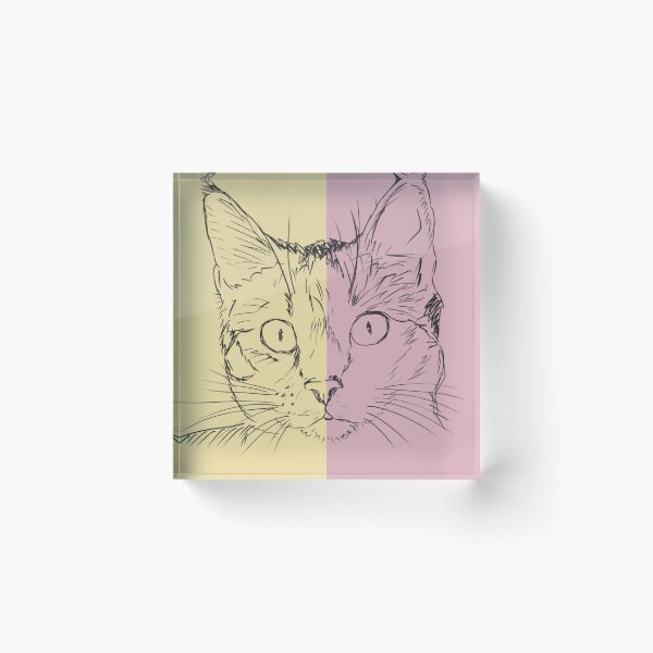 Item preview, Light yellow, pink cat designed and sold by Amal20.