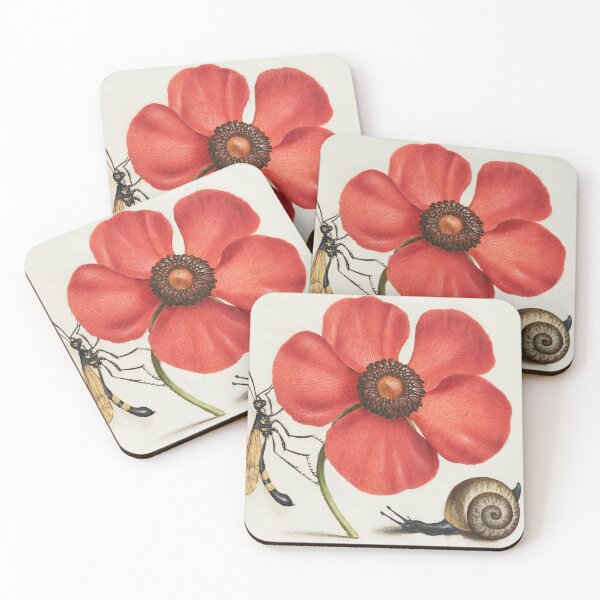Item preview, Poppy, Snail and Wasp Illustration designed and sold by ToadsWorkshop.