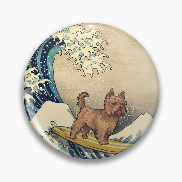 Item preview, Silky Terrier Kanagawa Japanese Surfing Wave designed and sold by rafaeltto.