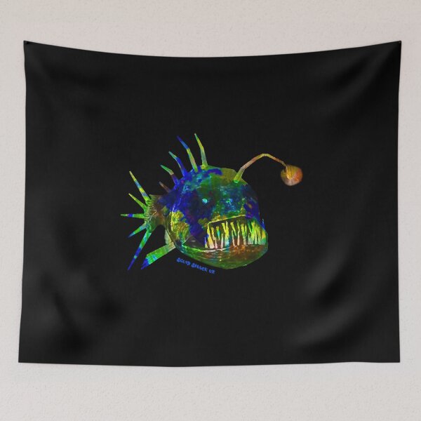 Item preview, Angler Fish From Squid Smack VR - but in cool colors! designed and sold by SquidSmackMerch.
