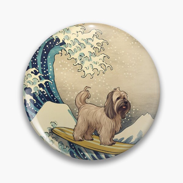 Item preview, Skye Terrier Kanagawa Japanese Surfing Wave designed and sold by rafaeltto.