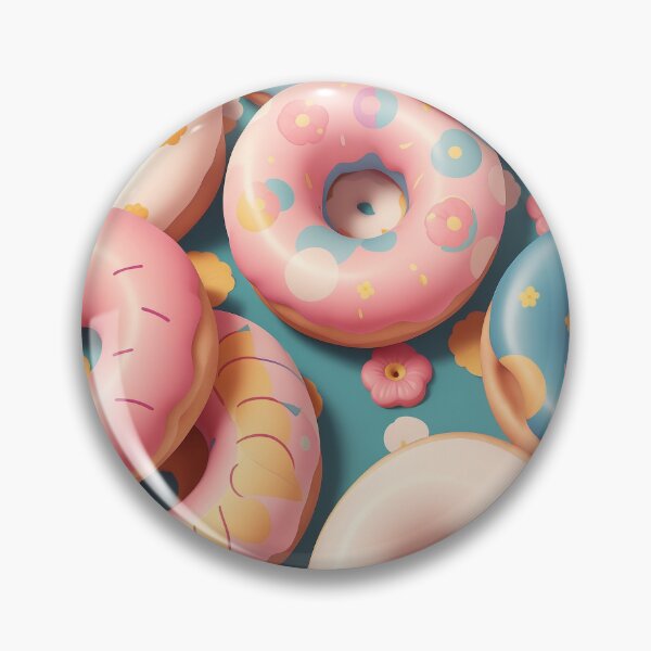 Item preview, Esplendor hilado con azúcar: matriz de donuts 3D en colores pastel designed and sold by pattern-atelier.