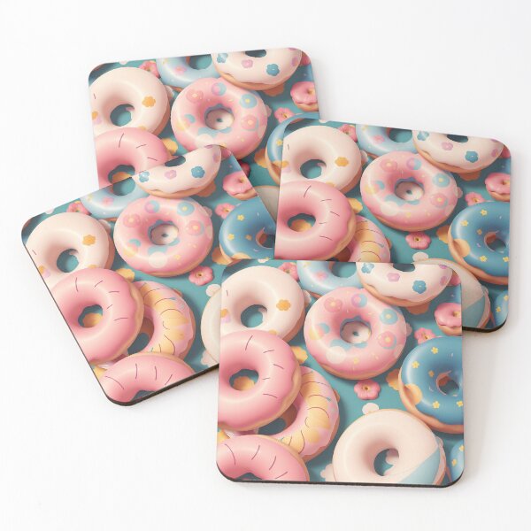 Item preview, Sugar-Spun Splendor: Pastel 3D Donut Array designed and sold by pattern-atelier.