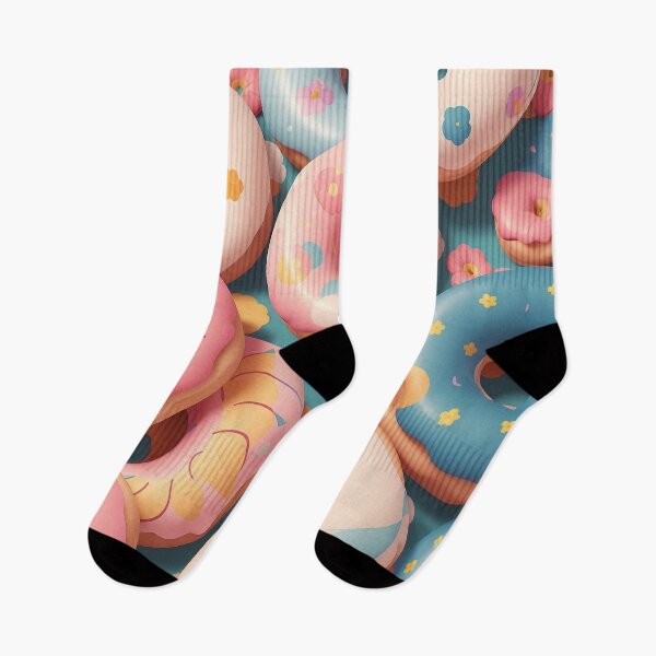Item preview, Sugar-Spun Splendor: Pastel 3D Donut Array designed and sold by pattern-atelier.