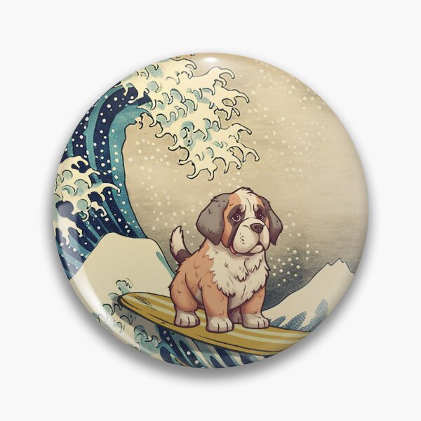 Item preview, St. Bernard Kanagawa Japanese Surfing Wave designed and sold by rafaeltto.