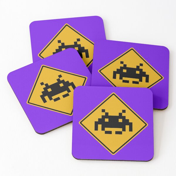 Item preview, Pixelised Invader 01 Silhouette Road Sign designed and sold by Dalekboy.