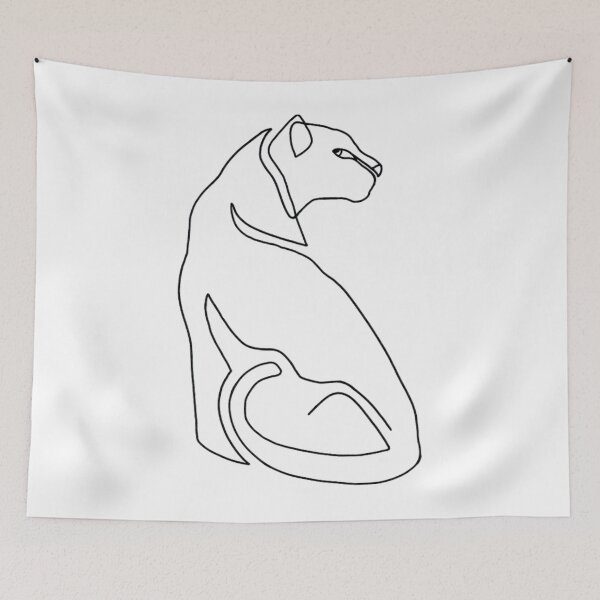 Artikelvorschau, One Line Art Jaguar entworfen und verkauft von HenrietteTillm.