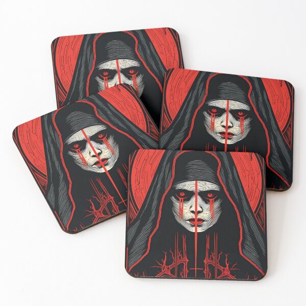 Item preview, The Evil Nun - Linocut Art designed and sold by LampDigiArt.