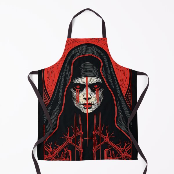 Item preview, The Evil Nun - Linocut Art designed and sold by LampDigiArt.
