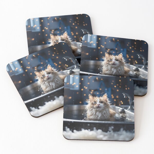 Item preview, Cat in a tub designed and sold by Nowshin Tasnim.