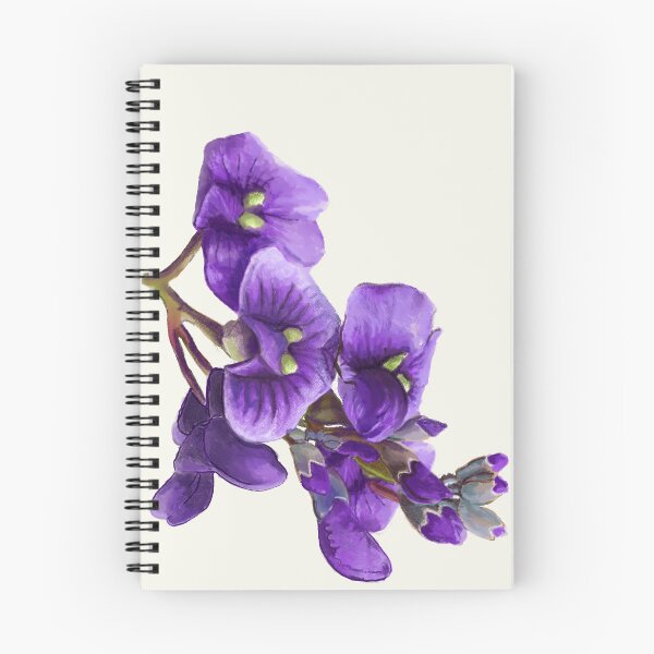 Aperçu de l'œuvre Hardenbergia en fleurs créée et vendue par Whimsy Pose Illustrations.