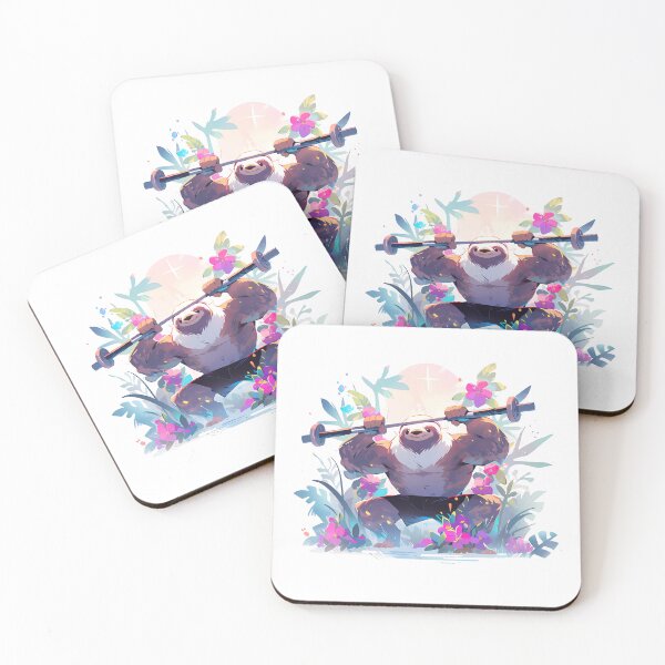 Item preview, Muscular sloth lifting the weights  designed and sold by Hasan Habeeb.