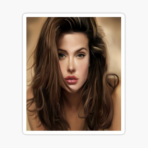 Art Angelina Jolie Sticker For Sale By Barrettlore Redbubble