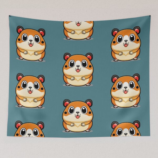 Item preview, cute colorful hamster in orange tones designed and sold by ARVM.