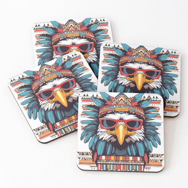 Item preview, Funky Aztec History Eagle Warrior with Sunglasses | Aztec designed and sold by SafiannaSpace.