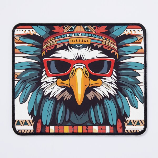 Item preview, Funky Aztec History Eagle Warrior with Sunglasses | Aztec designed and sold by SafiannaSpace.