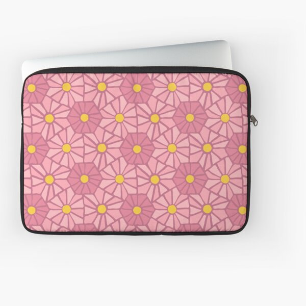 Tessellated Flowers Pattern - Dark Rosette (micro) Laptop Sleeve