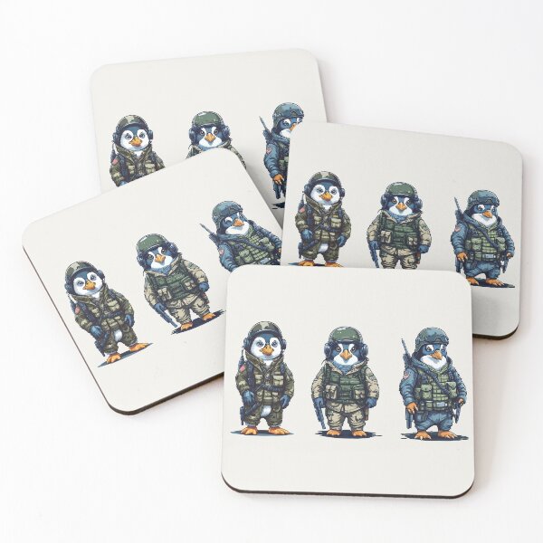 Item preview, funny penguins squad war antarctica armed forces of penguin cute bird army designed and sold by Print&Perfection  ⭐⭐⭐⭐⭐.
