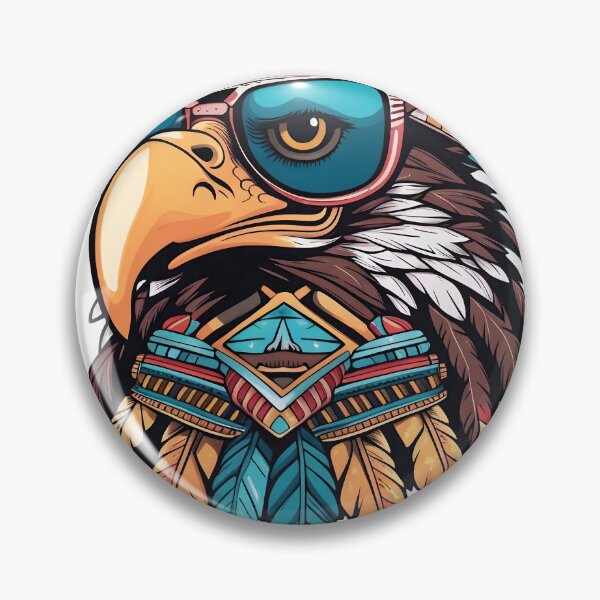 Item preview, Eagle Shades - Funky Aztec Eagle with Sunglasses | Aztec designed and sold by SafiannaSpace.