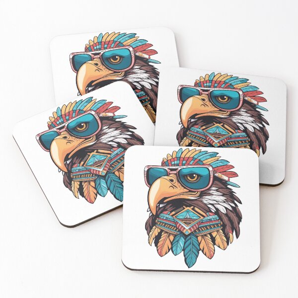 Item preview, Eagle Shades - Funky Aztec Eagle with Sunglasses | Aztec designed and sold by SafiannaSpace.