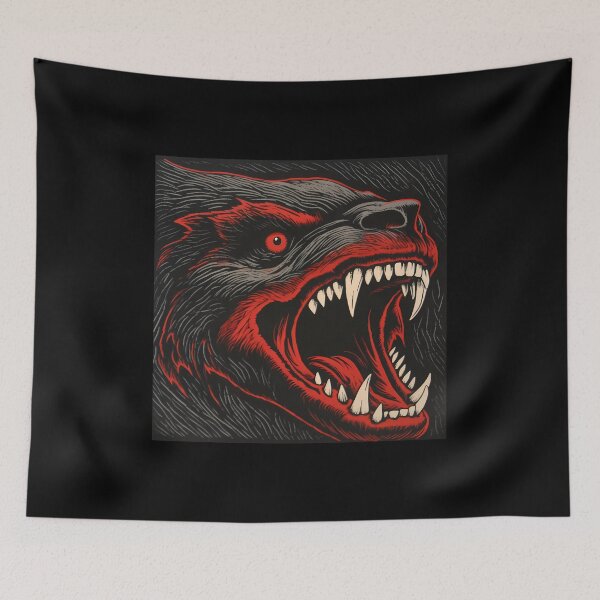 Item preview, The Beast - Linocut Art designed and sold by LampDigiArt.