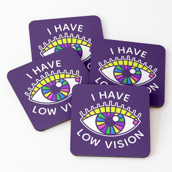Item preview, I Have Low Vision Visually Impaired Blind Eyeball Retro designed and sold by Whatever, Maranda.