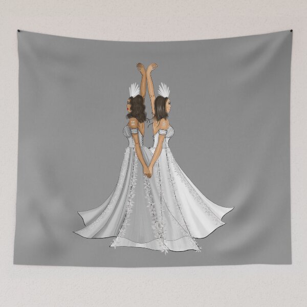 Item preview, Zodiac Gemini Goddess Fashion Illustration - Elegant Zodiac Art designed and sold by SMillustrations.