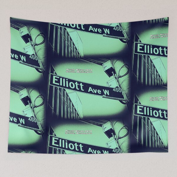 Item preview, Elliott Avenue West, SEA WATER, Seattle, WA by Mistah Wilson designed and sold by The Street Sign Store.
