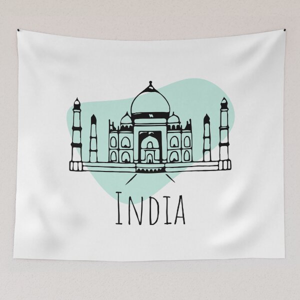 Item preview, India doodle illustration designed and sold by mariakostory.