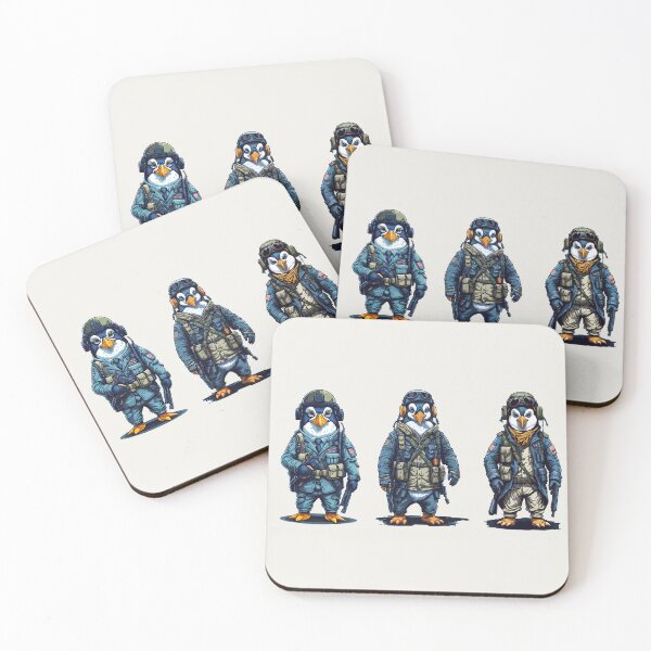 Item preview, funny penguins squad war antarctica armed forces of penguin cute bird army designed and sold by Print&Perfection  ⭐⭐⭐⭐⭐.