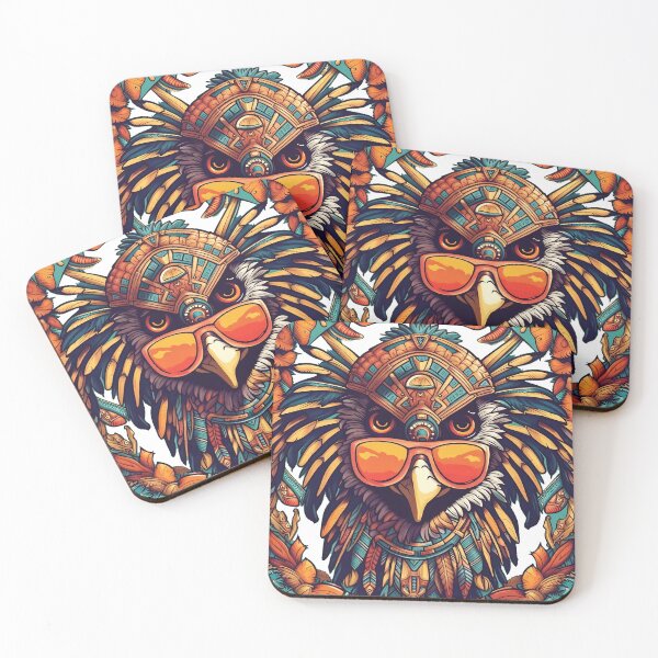 Item preview, Funky Aztec Eagle with Sunglasses | Aztec designed and sold by SafiannaSpace.