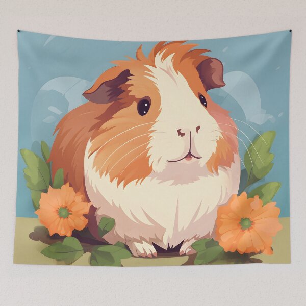 Item preview, Beautiful guinea pig - cuy with flowers designed and sold by khumpa.