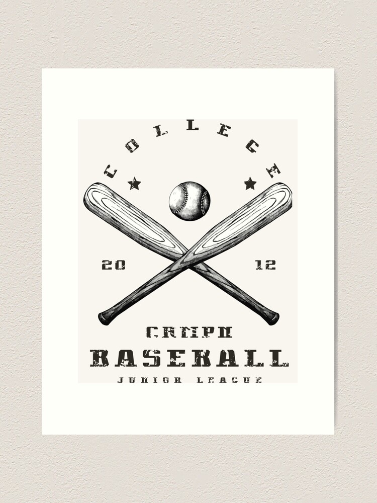 Baseball club badge on the chalkboard. Vector illustration