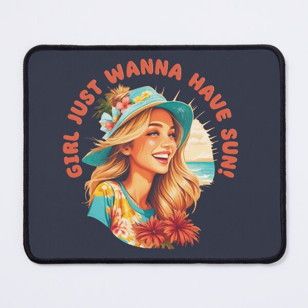 Item preview, Girl Just Wanna Have Sun Beautiful Beach Theme For A Girl Summer Quote And Funny Beach Style Retro designed and sold by TriniTeeClub.