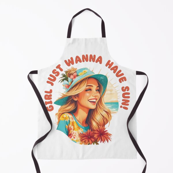 Item preview, Girl Just Wanna Have Sun Beautiful Beach Theme For A Girl Summer Quote And Funny Beach Style Retro designed and sold by TriniTeeClub.
