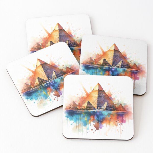 Item preview, Mystic Wonders: Watercolor Pyramids Collection designed and sold by Yuenyong Market.