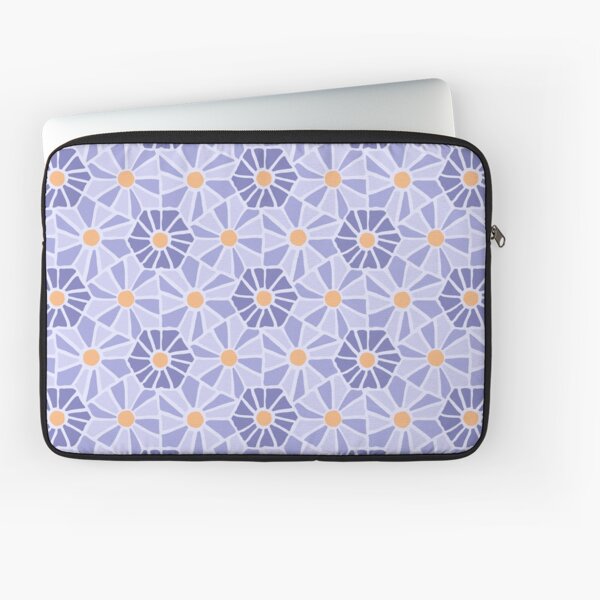 Tessellated Flowers Pattern - Lavender Mosaics (micro) Laptop Sleeve