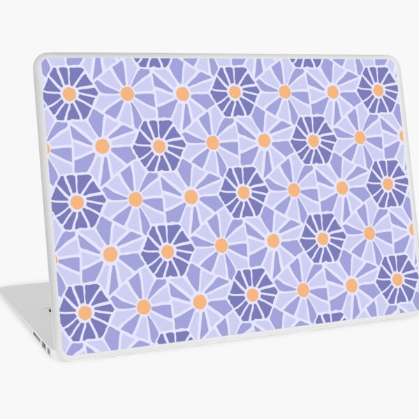 Tessellated Flowers Pattern - Lavender Mosaics (micro) Laptop Skin