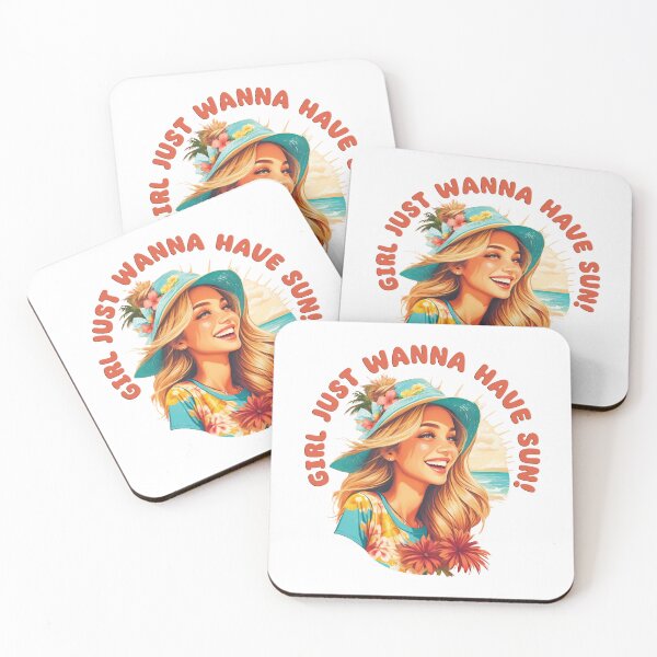 Item preview, Girl Just Wanna Have Sun Beautiful Beach Theme For A Girl Summer Quote And Funny Beach Style Retro designed and sold by TriniTeeClub.