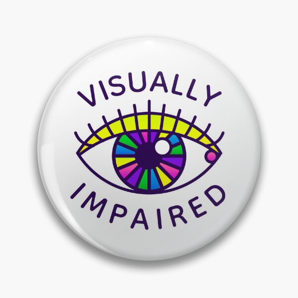 Item preview, Visually Impaired Low Vision Loss Blind Awareness Retro Eyeball designed and sold by Whatever, Maranda.