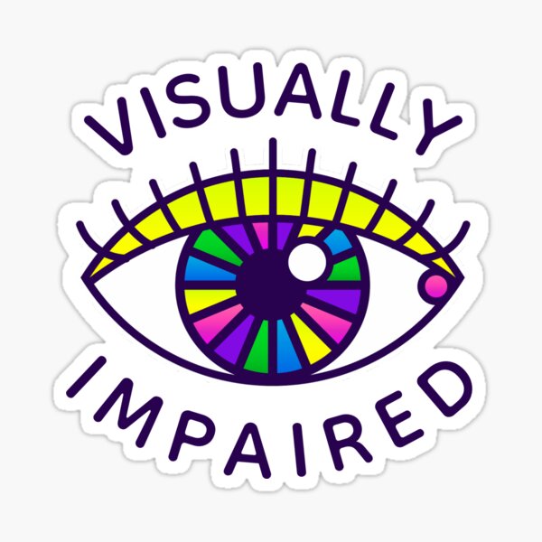 Visually Impaired Sticker for Sale by artlaila