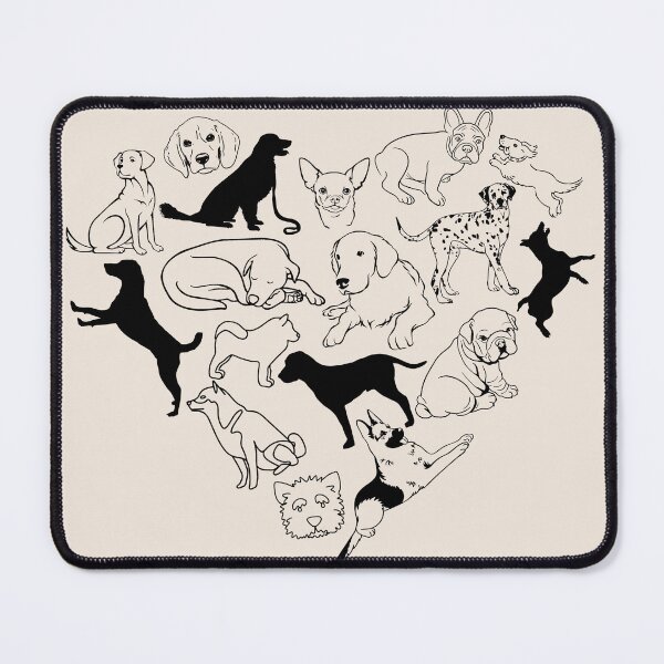 Item preview, Dog outline heart designed and sold by Allie Rockhill.