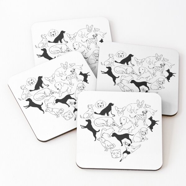 Item preview, Dog outline heart designed and sold by Allie Rockhill.