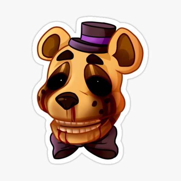 FNAF Nightmare Fredbear Fanart Sticker for Sale by tayatarantula