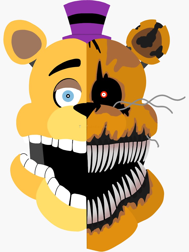 Nightmare Fredbear Fnaf4 Sticker