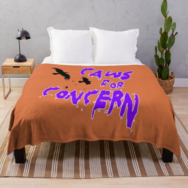 Item preview, Halloween Ravens Caws For Concern Fun Pun Purple Quote 2 designed and sold by taiche.