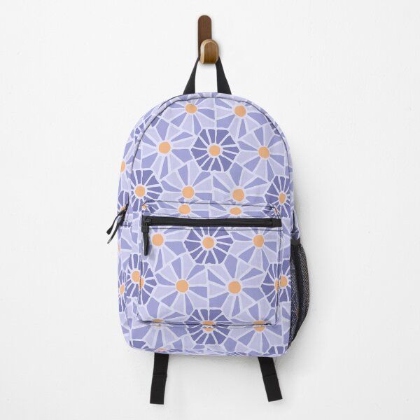 Tessellated Flowers Pattern - Lavender Mosaics (micro) Backpack